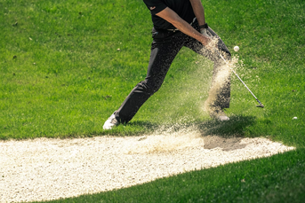 Using a gap wedge to get out of a bunker