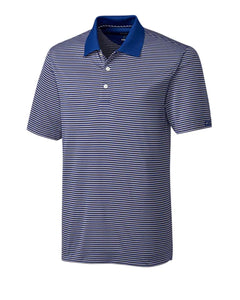 Cutter & Buck Blue/Oxide Striped Polo Shirt / Small