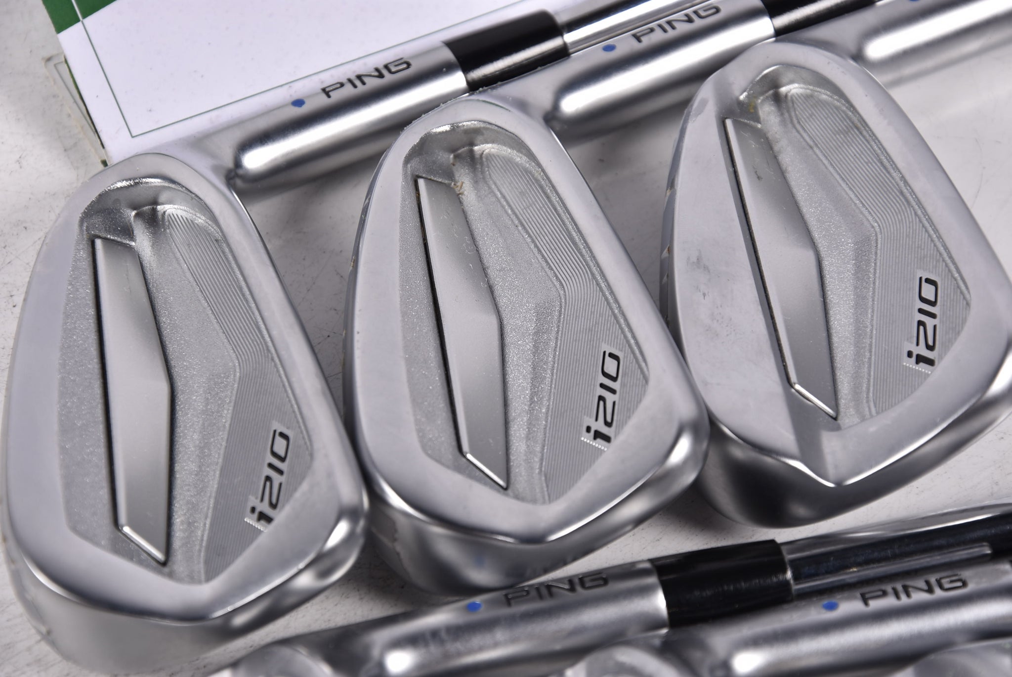 Ping i210 Irons / 5-PW / Blue Dot / Regular Flex Ping AWT 2.0 Steel Shafts