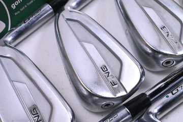 Ping G700 Irons / 5-PW+UW+SW / Green Dot / Stiff Flex Ping AWT 2.0 Shafts