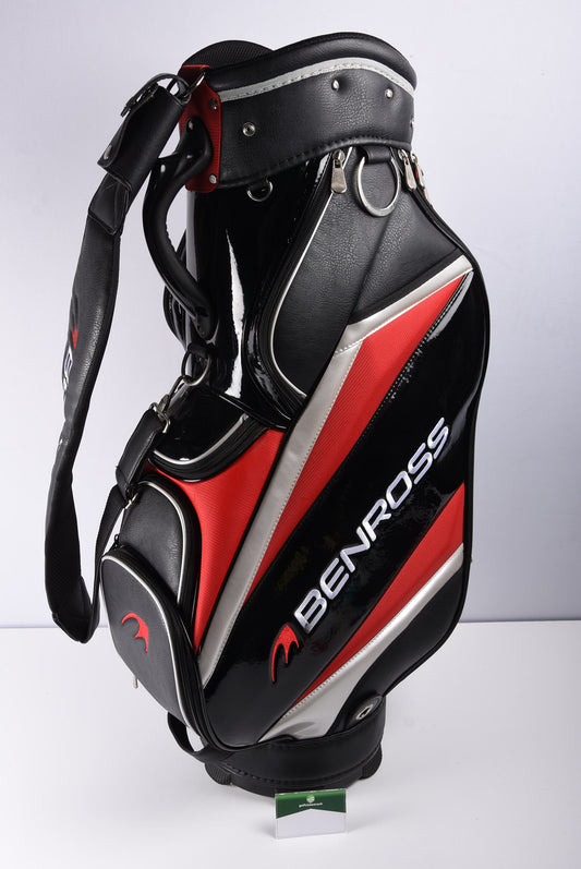 Benross Cart Bag / 6-Way Divider / Black, Red & Silver