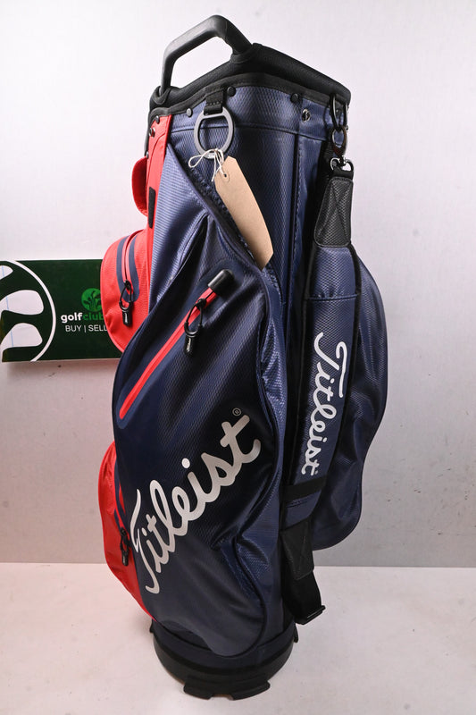 Titleist StaDry Cart Bag / 14-Way Divider / Navy & Red