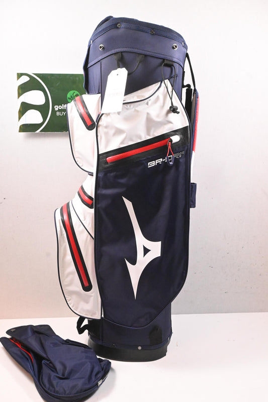 Mizuno BR-DRI Cart Bag / 14-Way Divider / White, Red & Navy