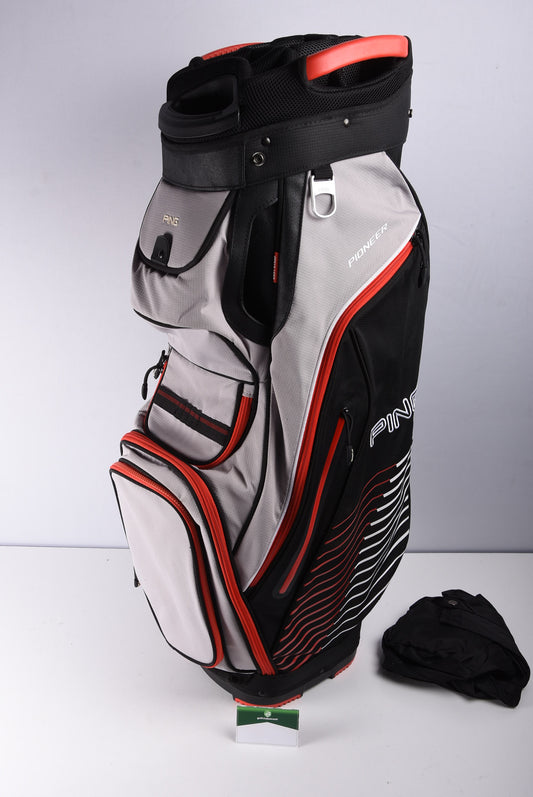 Ping  Pioneer Cart Bag / 15-Way Divider / Black, Grey & Red