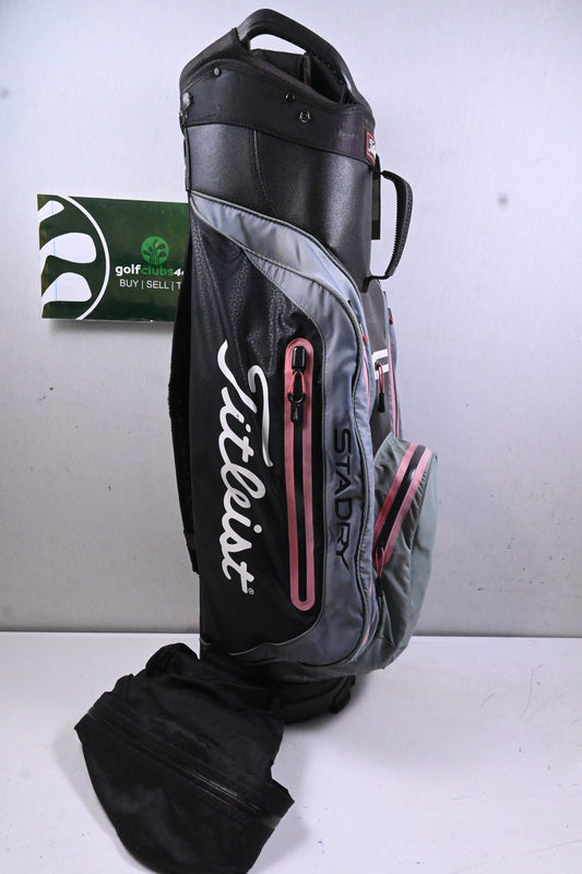 Titleist StaDry Cart Bag / 14-Way Divider / Black, Grey & Red