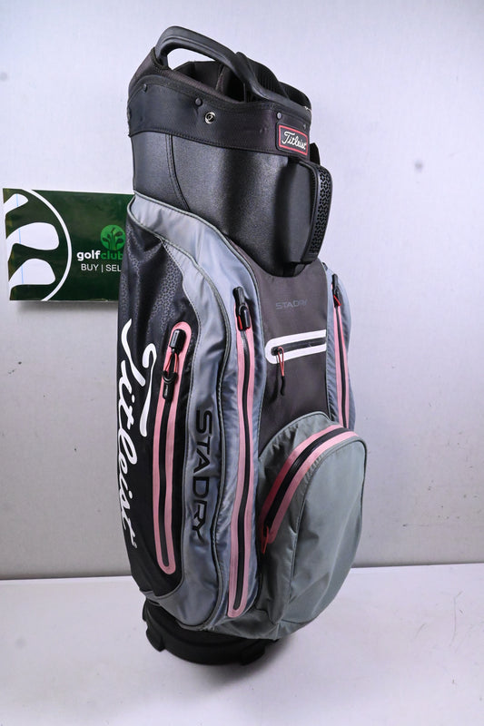 Titleist StaDry Cart Bag / 14-Way Divider / Black, Grey & Red