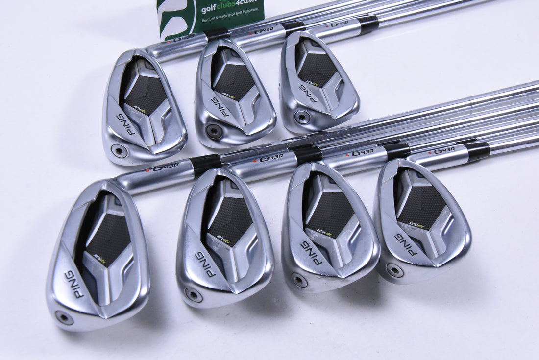 Ping G430 Irons / 5-PW+45° / Red Dot / Stiff Flex Ping AWT 2.0 Shafts