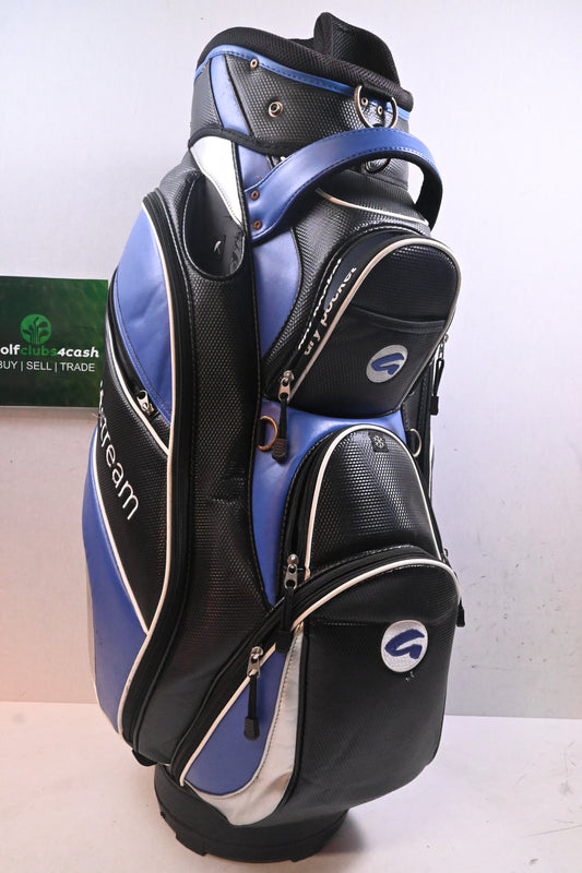 Golf Stream Cart Bag / 14-Way Divider / Black & Blue