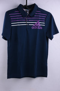 Adidas Kids Polo Shirt / Navy & Purple / 9-10 Years