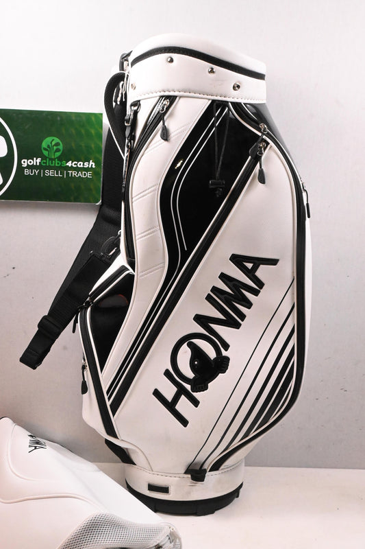 Honma Cart Bag / 6-Way Divider / White & Black