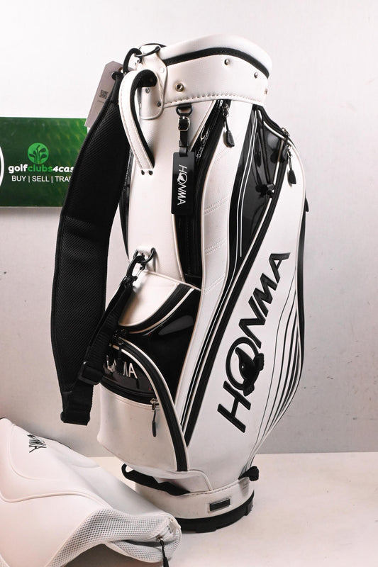 Honma Cart Bag / 6-Way Divider / White & Black