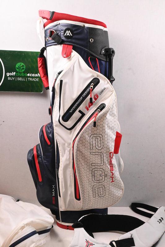 Big Max Aqua Hybrid14 Stand Bag / 14-Way Divider / White, Blue & Red