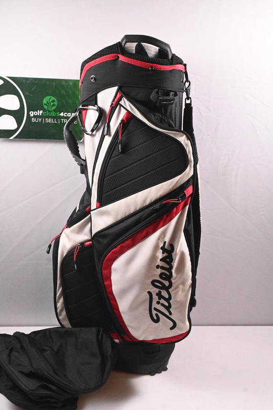 Titleist Cart Bag / 14-Way Divider / White, Black & Red