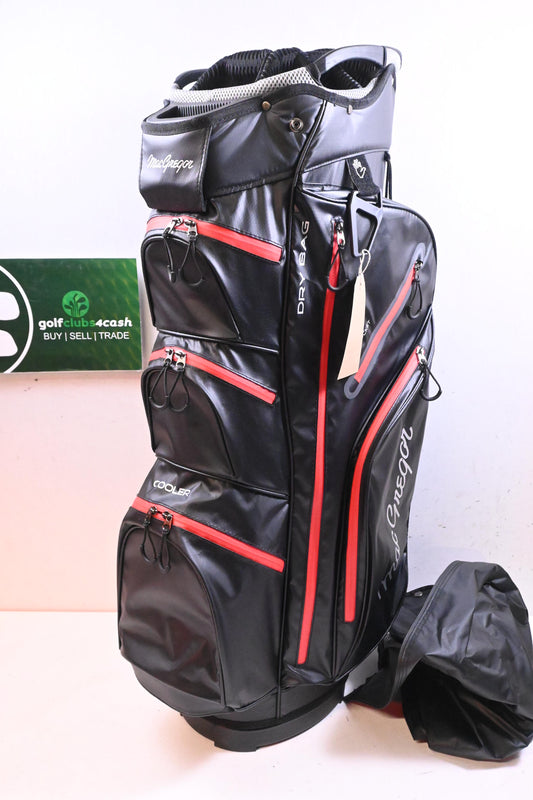 MacGregor Dry Bag Cart Bag / 14-Way Divider / Black & Red