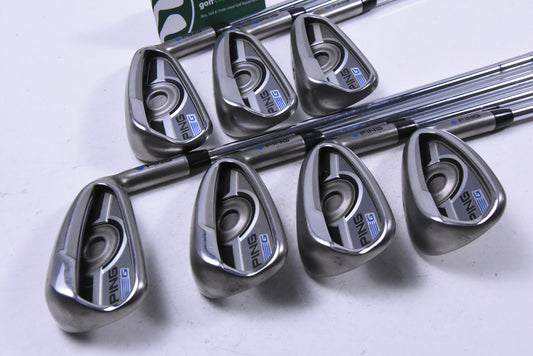 Ping G Series Irons / 4-PW / Blue Dot / Senior Flex Ping CFS Distance Shafts