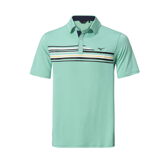 Mizuno Golf Quick Dry Elite Stripe Polo / Mint Green / Small